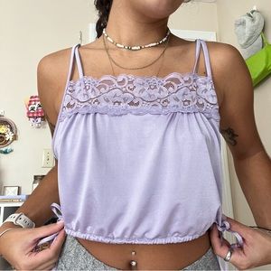 Light Purple Lace Adjustable UO Tank Top